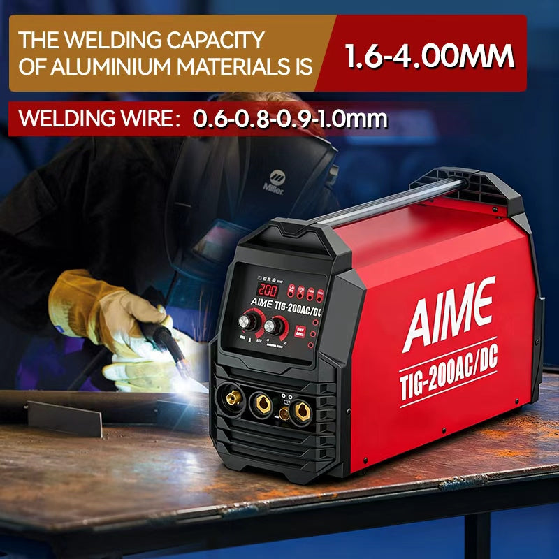 ACDC Pulse TIG Welder, 200A Welder, Rod Welding MMA TIG Welding, Dual Voltage LCD Display, IGBT Inverter, Multi-functional Welding Machine For Stainless Steel, Carbon Steel
