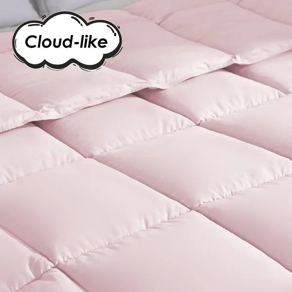 Pink Comforter Insert, Soft And Comfortable Against The Skin, Suitable For All Seasons, Machine Washable, Perfect For Home And Bedroom, And Makes A Great Christmas Gift.