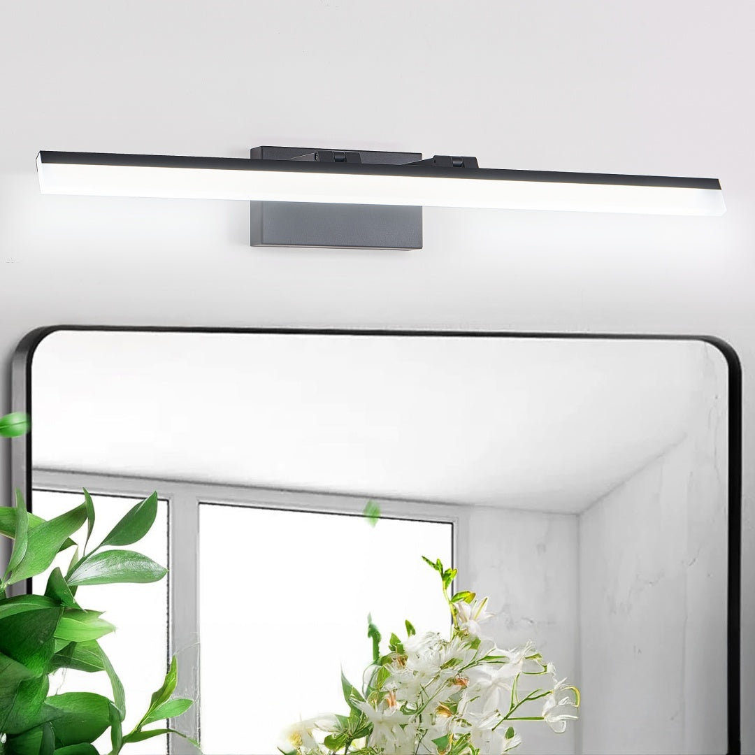 32 Inch Modern LED Bathroom Vanity Light -Sleek Black Metal Wall Light For Mirror, Dressing Room Or Sink Area