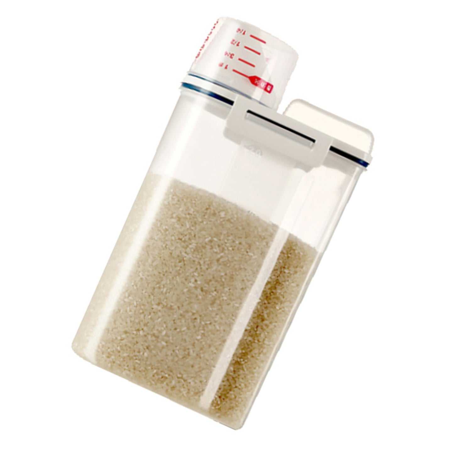 Rice Airtight Storage Container With Clear Scale Double Sealed Rice Containers For Cereal Flour Rice