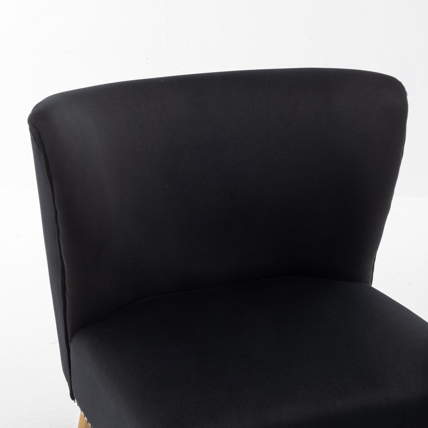Printed Cloth Accent Chair, Armless Slipper Chair With Metal Legs, Modern Upholstered Side Chair For Living Room Bedroom Small Spaces