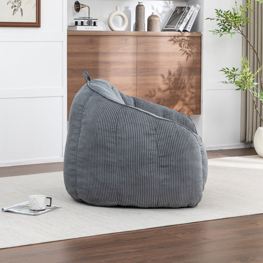 Giant Bean Bag Chair Sofa For Adults Teens, Comfy Corduroy Large Bean Bag Chairs With Armrests For Bedroom Living Room,BeanBag Lazy Sofa Couch Chairs With Filler Included
