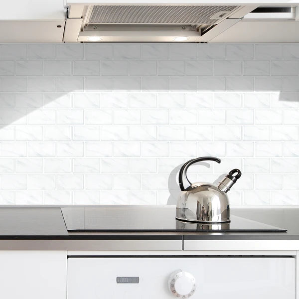 10pcs, Self-Adhesive Tiles 12x12 Inch Vintage 3D Self-Adhesive Backsplash Wall Tiles - High Temperature Resistant Wall Tiles,  For Kitchen, Bathroom, Laundry Room (5 Square Feet) Quick Stick