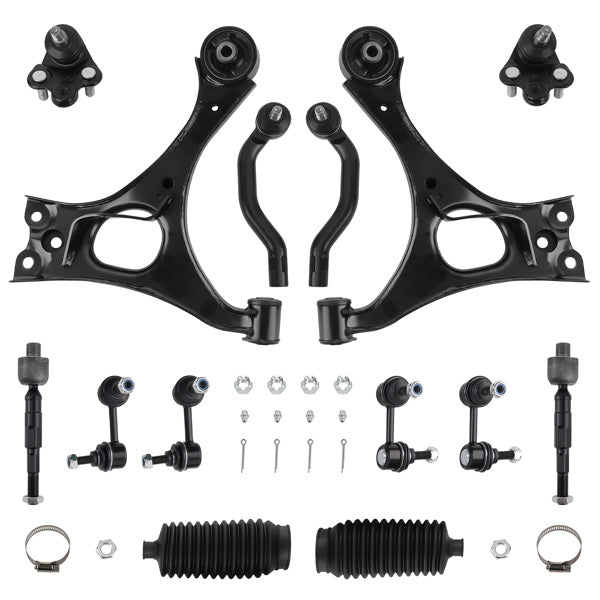 14Pcs Suspension Kit Front Lower Control Arms Fit For Honda Civic 2006 - 2011 All NON-Si Models K620382, K620383 ,K500069 ,K500070 ,K80769 ,K80768