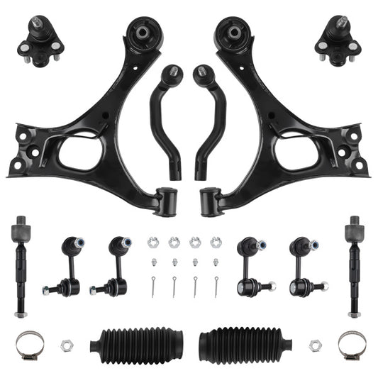 14Pcs Suspension Kit Front Lower Control Arms Fit For Honda Civic 2006 - 2011 All NON-Si Models K620382, K620383 ,K500069 ,K500070 ,K80769 ,K80768