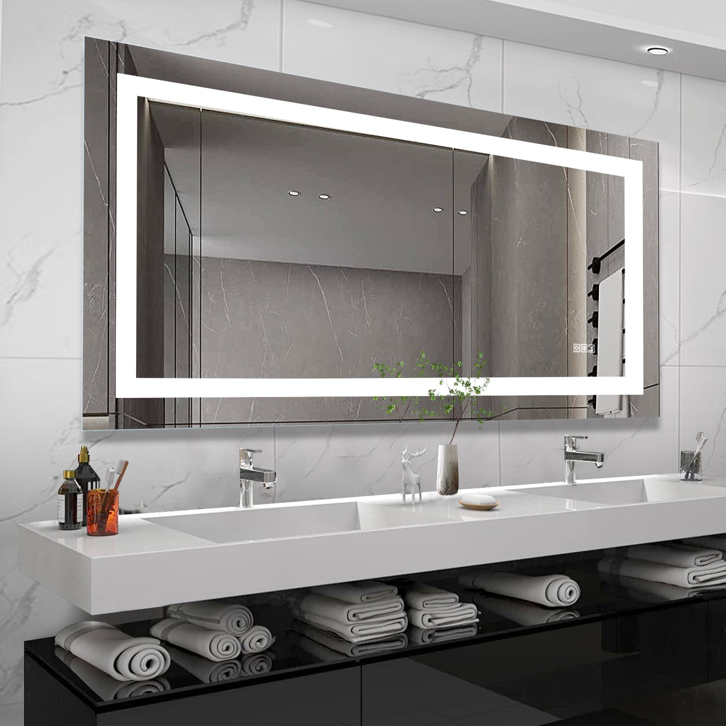 Same As W134070942-L4004 72 X 36  LED Mirror Light Bathroom,anti-Fog - Dimming Led Bathroom Vanity Mirror