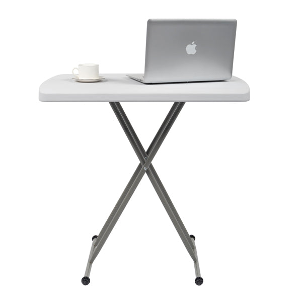 30x20 Inches, White, Height-adjustable, Plastic Folding Table For The Garden
