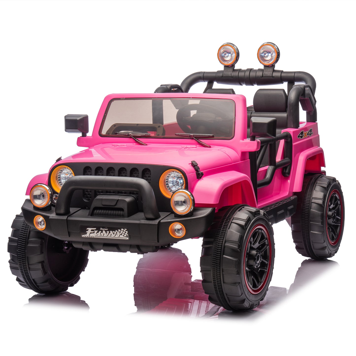 24V Kids Ride On Electric Car W Parents Control,Seat Width 20in,2WD,Rear Suspension,Trunk Storage,Portable Pull Rod,Light&Searchlight,Bluetooth,USB,Provide A Speed Of 2.5-4MPH For Kids Aged 3-8.