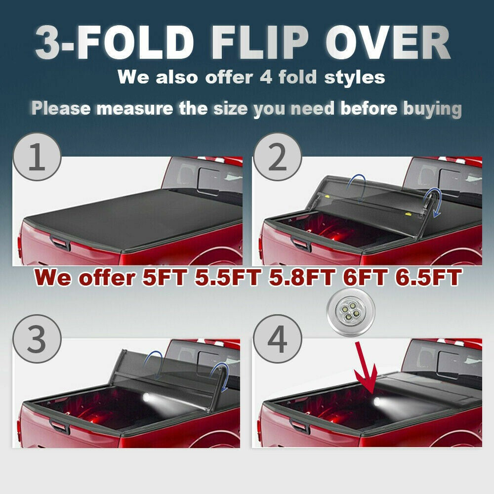 TRI-Fold 5FT Tonneau Cover Bed--A86364-1993M32203J