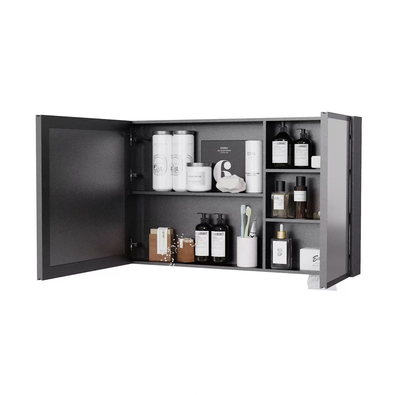 LED Bathroom Medicine Cabinet With Single-color White Light,Anti-fogging ,Easy To Install Aluminum Cabinet. 39.37x23.62 Two Door