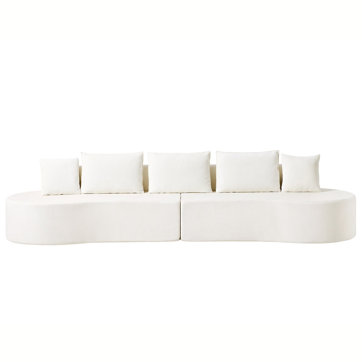 138.6  Modern Curved Modular Sectional Sofa With High-Density Fully Compressed Sponge, 2-Piece Set, Fully Assembled Left Right Hand Facing, Perfect For Living Room, Lounge