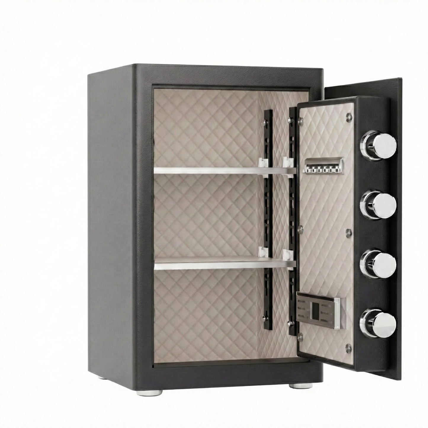 2.0 Cu Ft Home Security Safe, Heavy Duty Steel Safe With Digital Keypad, 2 Removable Shelves & 3 Unlocking Methods, Safe Box For Home Office Hotel