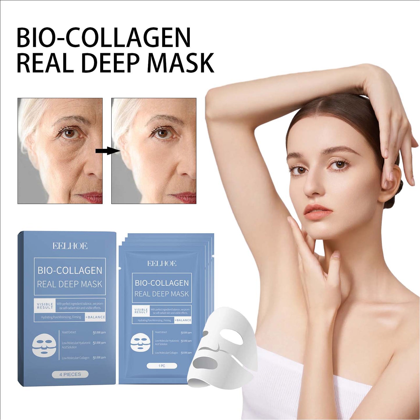 Only Supports Self Pickup With Waybill EELHOE Bio-Collagen Real Deep Mask Hydrating, Pore Minimizing, Firming Balance