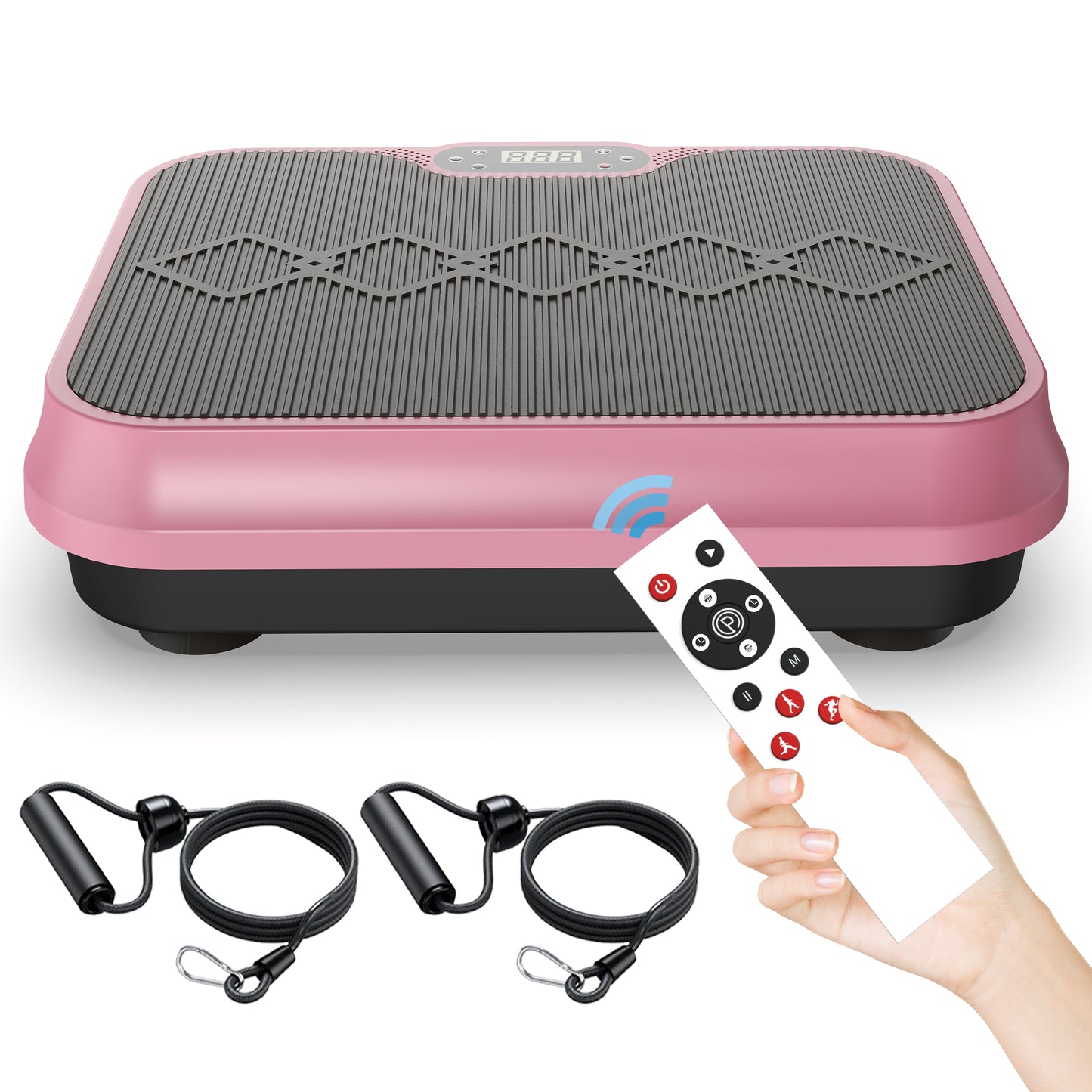 Vibration Plate Exercise Machine, Whole Body Workout Platform With Remote Control, Resistance Bands, Vibration Platform For Home Gym