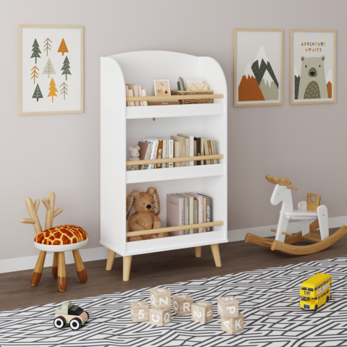 Fiber Board Children's 3-layer Bookshelf