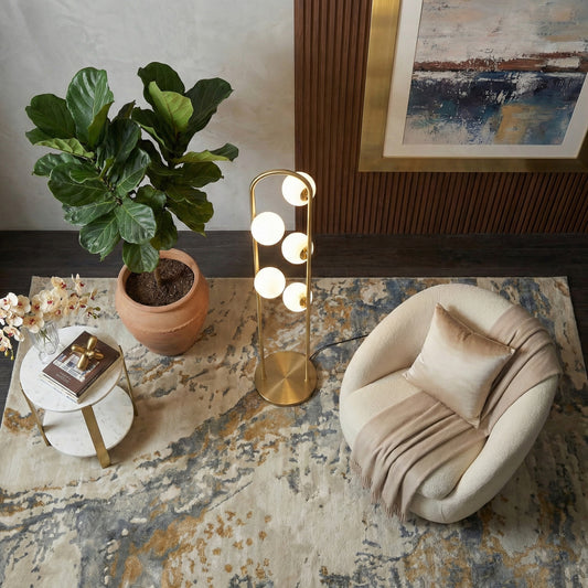 Modern Floor Lamp For Living Room, Artema Floor Lamp With WHITE, Tall Corner Lamp For Bedroom & Office Lighting