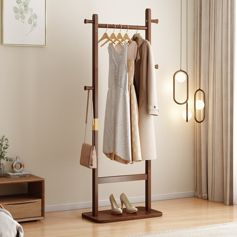 Coat Racks Solid Wood Hanger 23.6x 11x71in Solid Environmental Protection Easy To Assemble Beautiful Can Be Placed In The Bedroom Entrance Living Room   Walnut