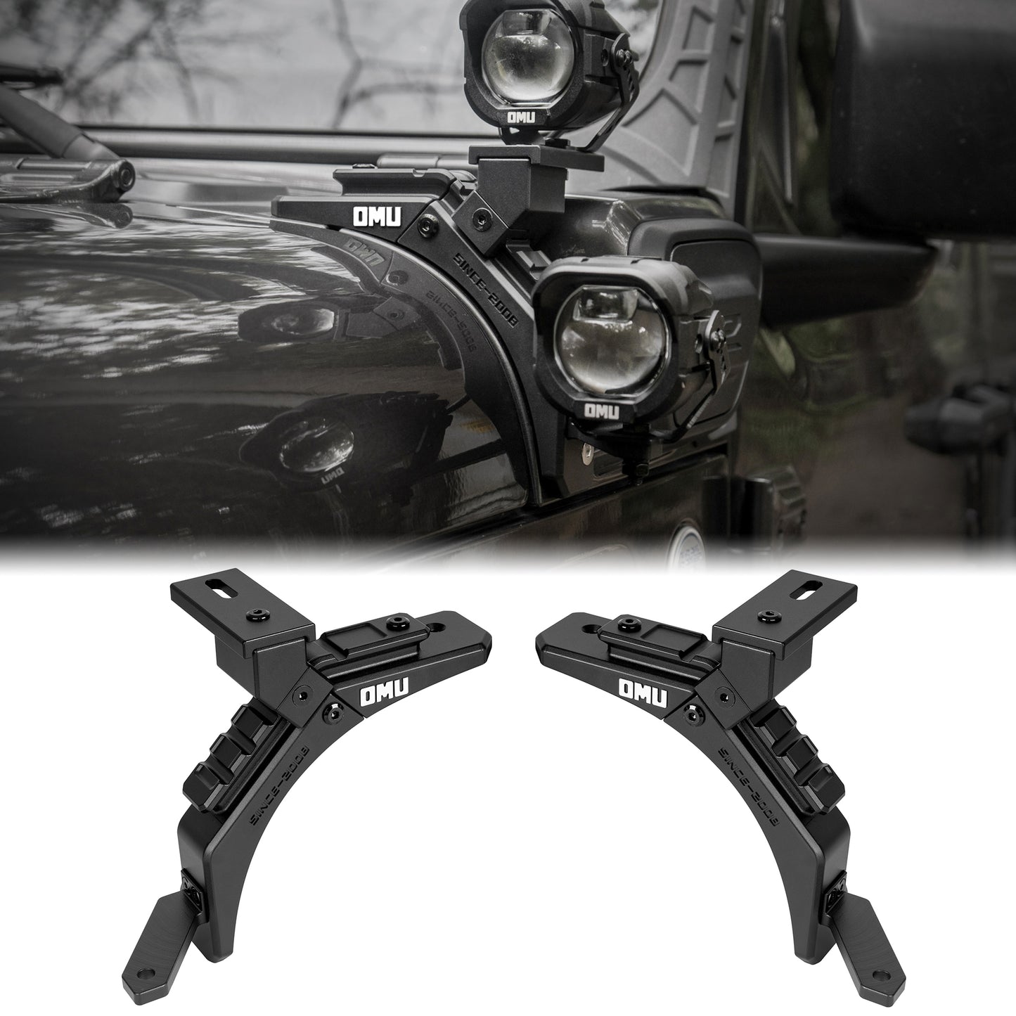 OMU Genesis Series A-Pillar Light System Mount For Jeep Wrangler 4XE  Not Fit JT Mojave   JT Sand Runner And Rubicon 392