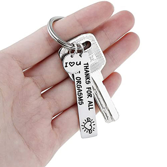 Couples Valentines Keychain Thanks For All The Orgasms Keychain Key Ring Gift For Husband Wife