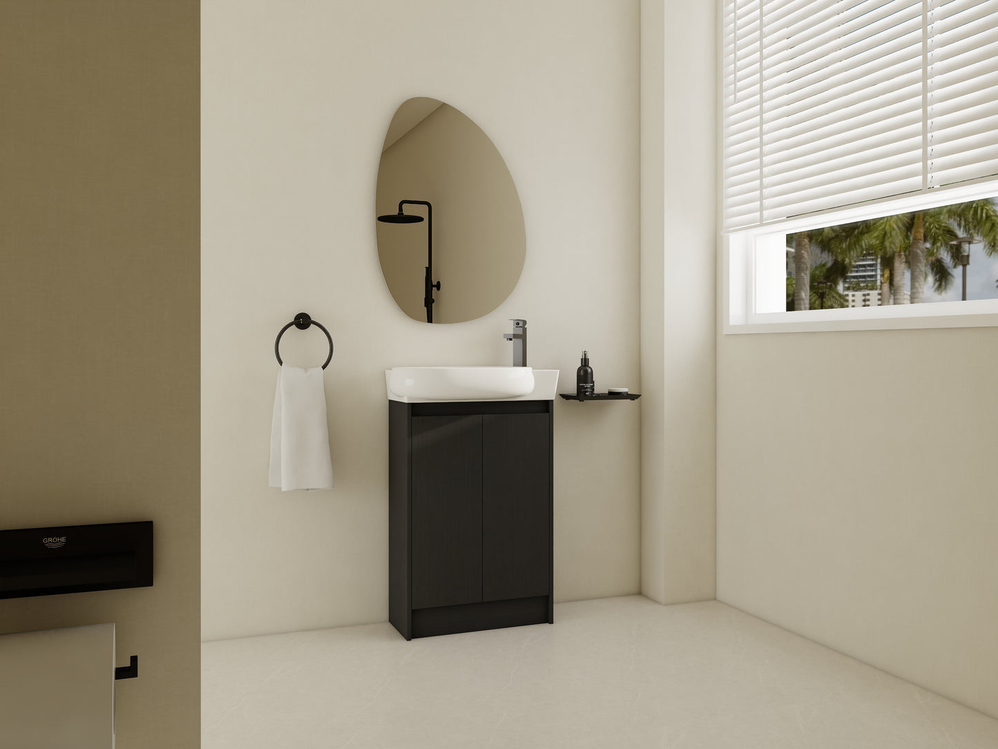 23  Freestanding Bathroom Vanity With Sink, Soft Close Doors