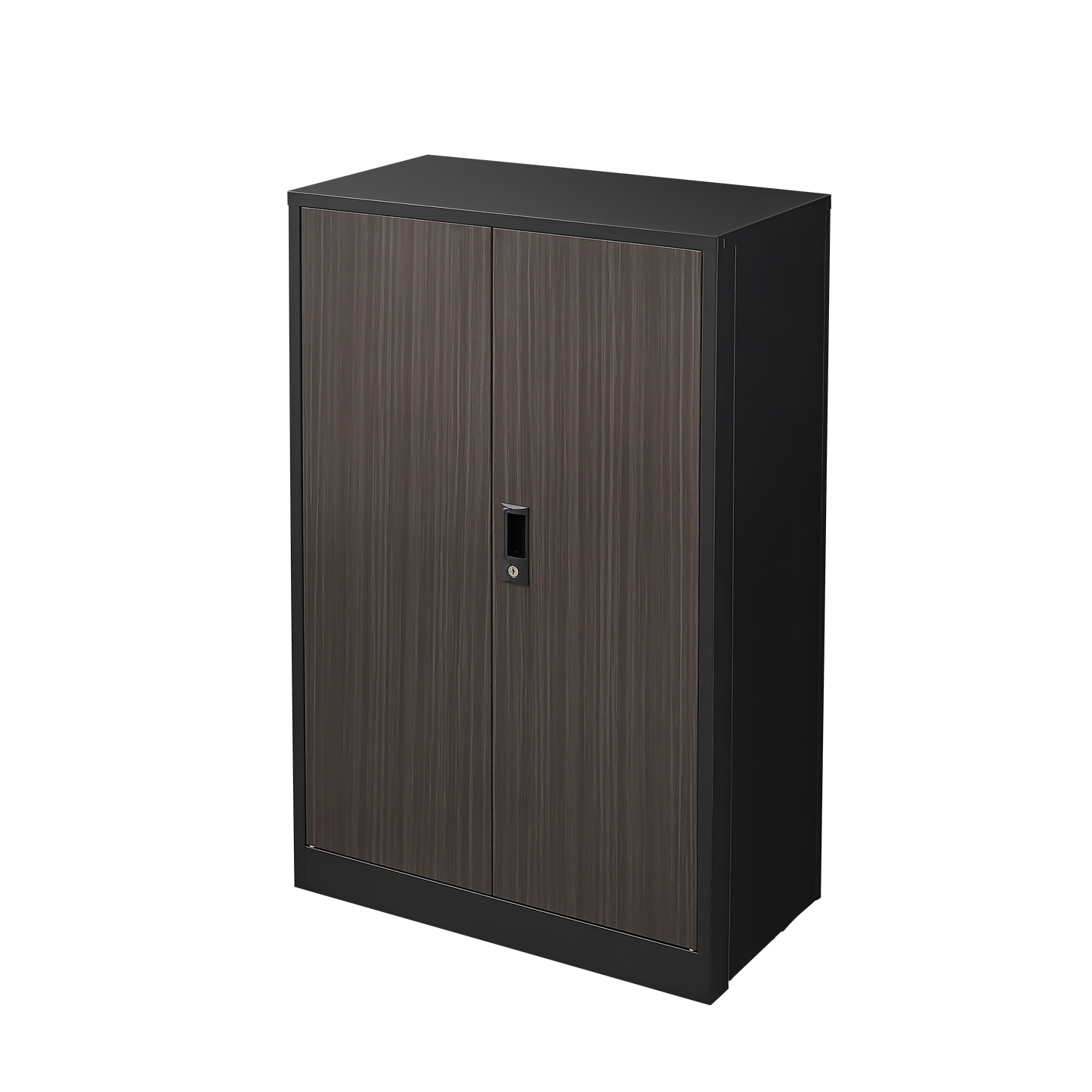 Metal Storage Cabinet With Locking Doors And Adjustable Shelf, Folding Filing Storage Cabinet , Folding Storage Locker Cabinet For Home Office,School,Garage, Black