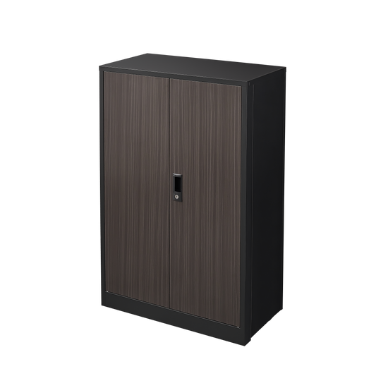 Metal Storage Cabinet With Locking Doors And Adjustable Shelf, Folding Filing Storage Cabinet , Folding Storage Locker Cabinet For Home Office,School,Garage, Black