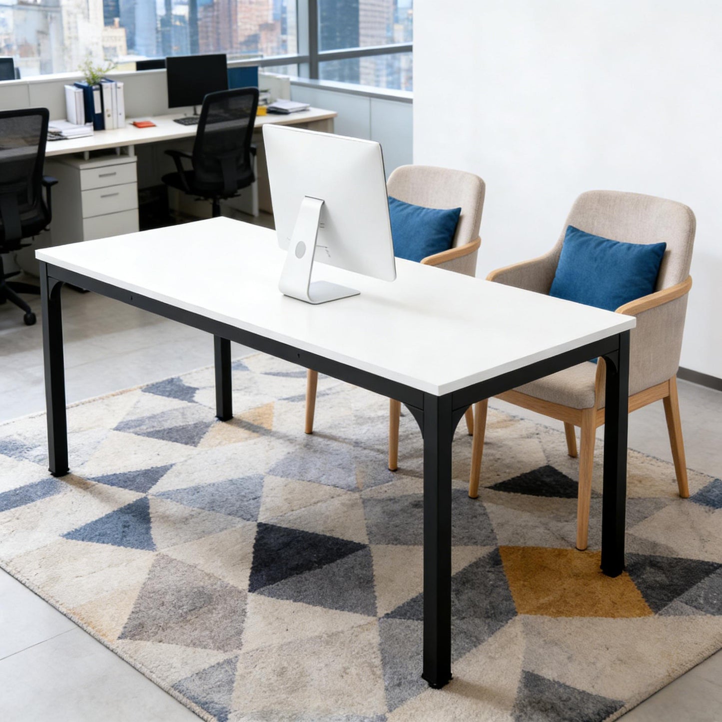 Modern Computer Desk,Rectangle Workspace Desk,Executive Desk