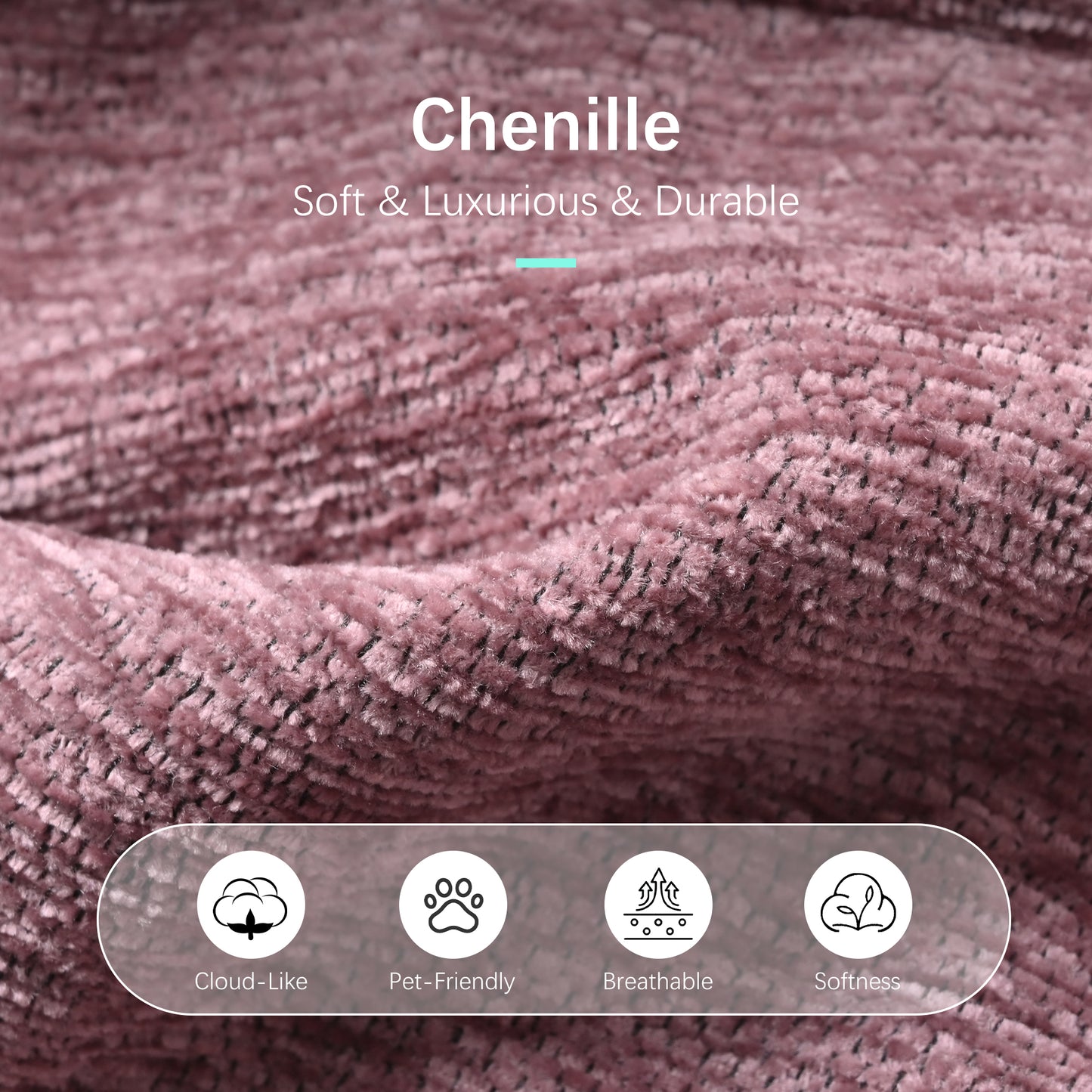 Modern Accent Chair,Chenille Living Room Lounge Chair W Throw Pillow,Comfy Reading Chair,Mid Century Living Room Chair, Lounge Arm Chairs Armchair For Living Room Bedroom Purple