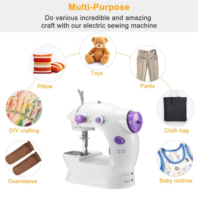 Electric Sewing Machine Portable 2 Speed Overlock Foot