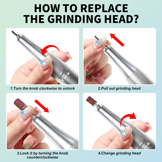 Electric 45000RPM Nail Drill Machine Rechargeable Portable Nail File Electric DIY Nail Drill Kit With Smart LCD Screen For Gel Nail Manicure And Pedicure Reflective Body Etc