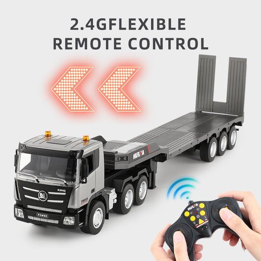 Huina 1318 1-24 Semi-alloy Remote Control Flatbed Trailer Toy