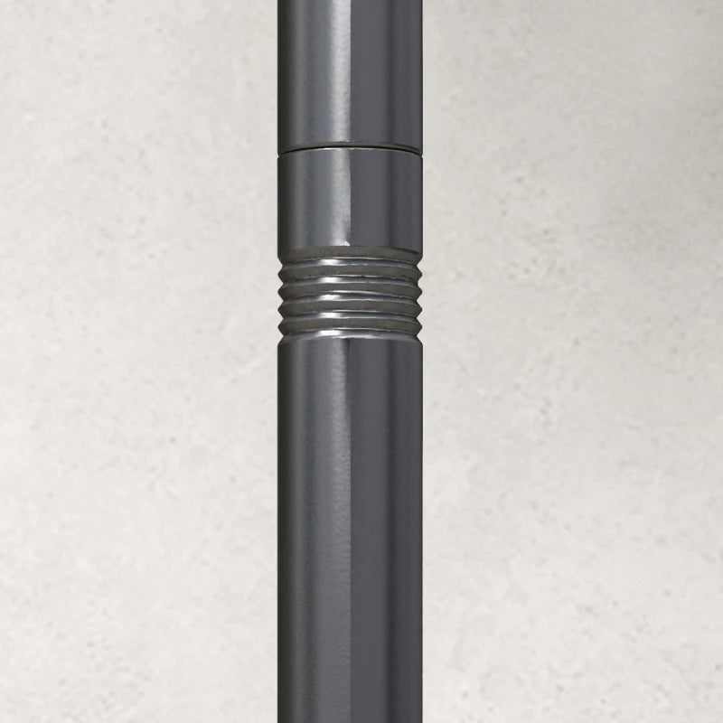 2 Pack Of 10' String Light Poles, Steel Hanging Lighting Stand For Patio, Backyard, Deck, Wedding, Party, Black