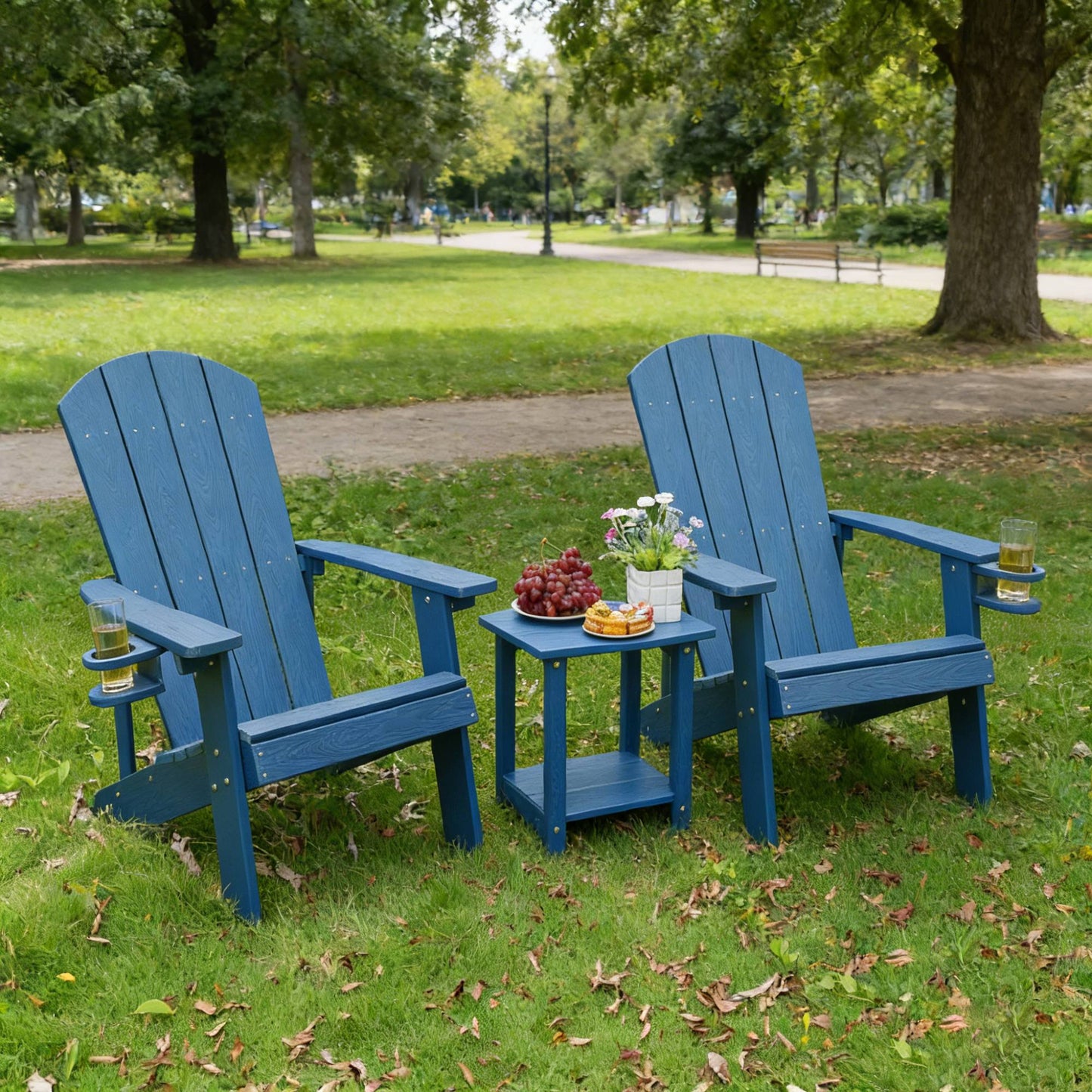 2-Piece All-Season Outdoor Lounge Chairs Perfect For Patio Chats & Garden Leisure Gatherings