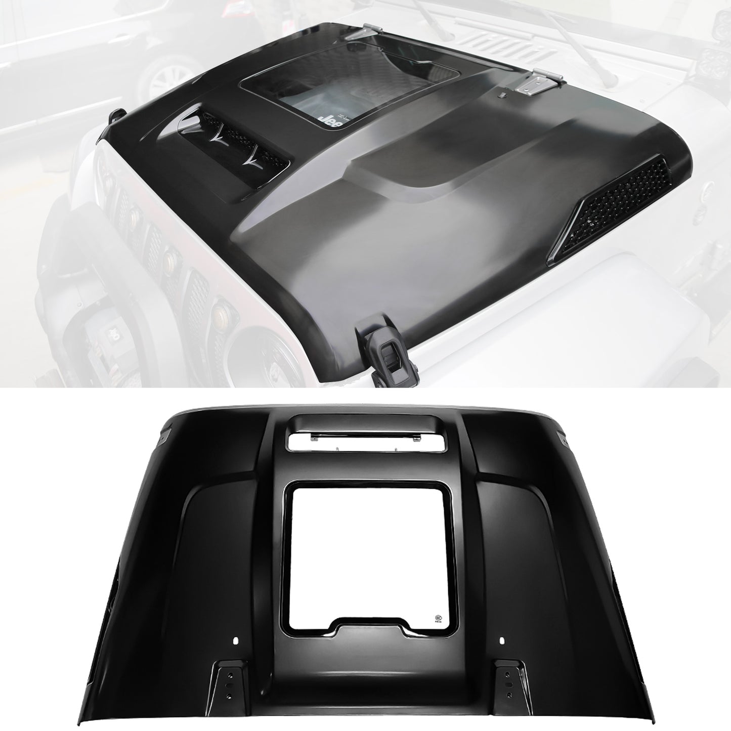 Replacement Hood Vented Heat Dispersion For 2007-2017  Wrangler JK JKU Hood Upgrade