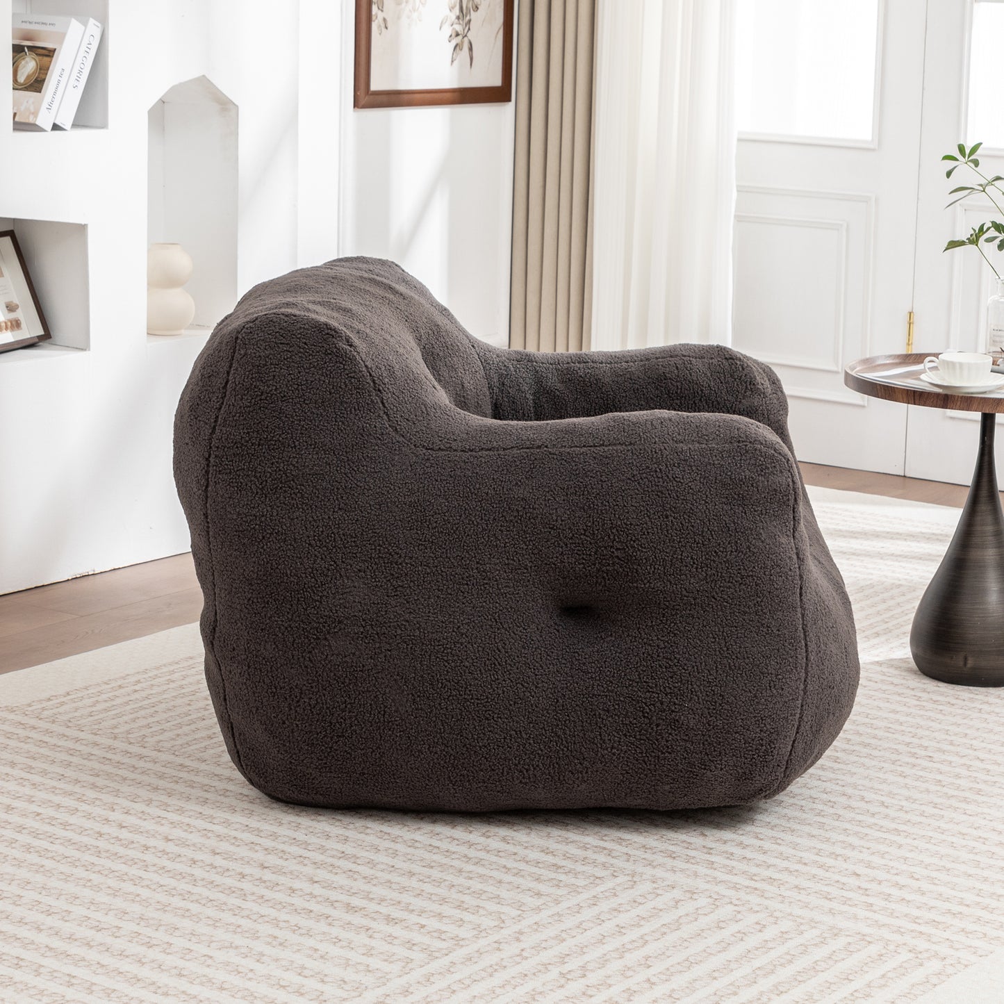 Bean Bag Chair, Bean Bag Sofa Chair With Armrests Stuffed High-Density Foam, Lazy Sofa Comfy Chairs BeanBag Chair For Adults In Living Room,Bedroom Reading