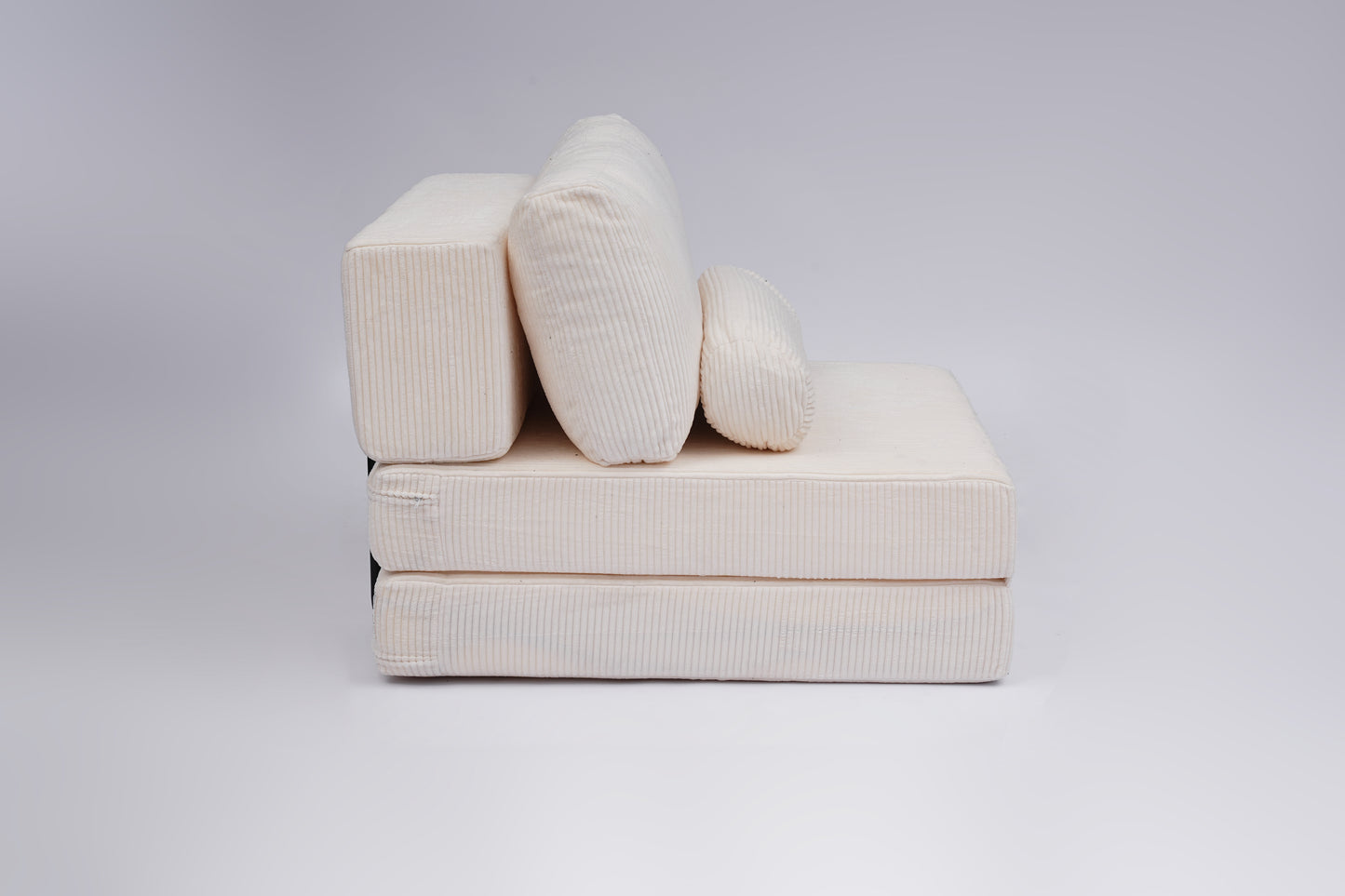 Foldable Castle Sofa Modular PlayCouchfor Living Room & Bedroom Instant Expansion Comfortable &Creative Design Furniture Seater With One Middle Seat,White.