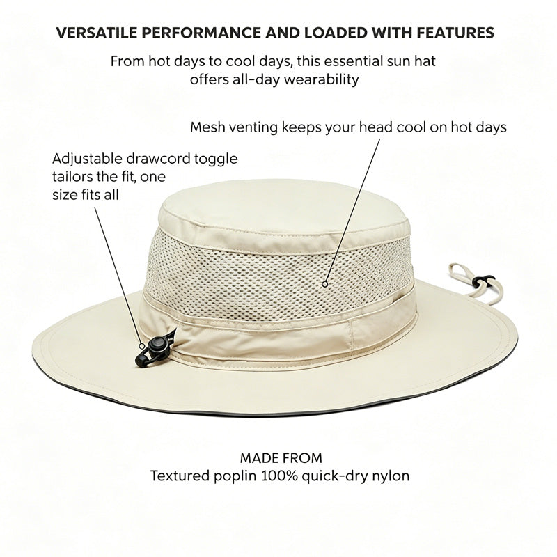 Breathable Wide Brim Sun Hat For Men & Women ,UV Protection Bucket Hat For World Cup, Stadium Games, And Outdoor Sports