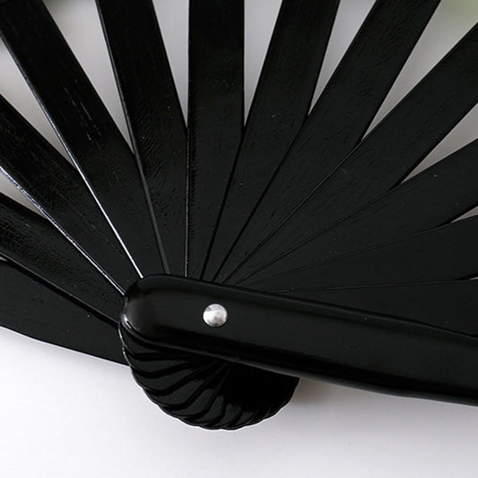 Folding Fan UV Glow Rave Bamboo Hand Fan Carnival Decoration Dancing Party Wedding Night Club Concert Tai Chi Kung Fu Large Polka Dots