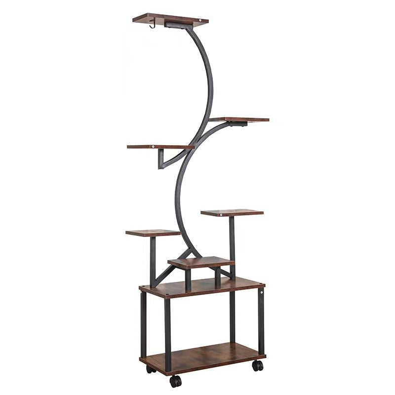 Plant Stand With Grow Lights, 8 Tiered Indoor Plant Shelf, 61 Tall Plant Stand For Indoor Plants Multiple, Metal Plant Flower Holder Stand, S-Shaped Plant Rack For Home Patio