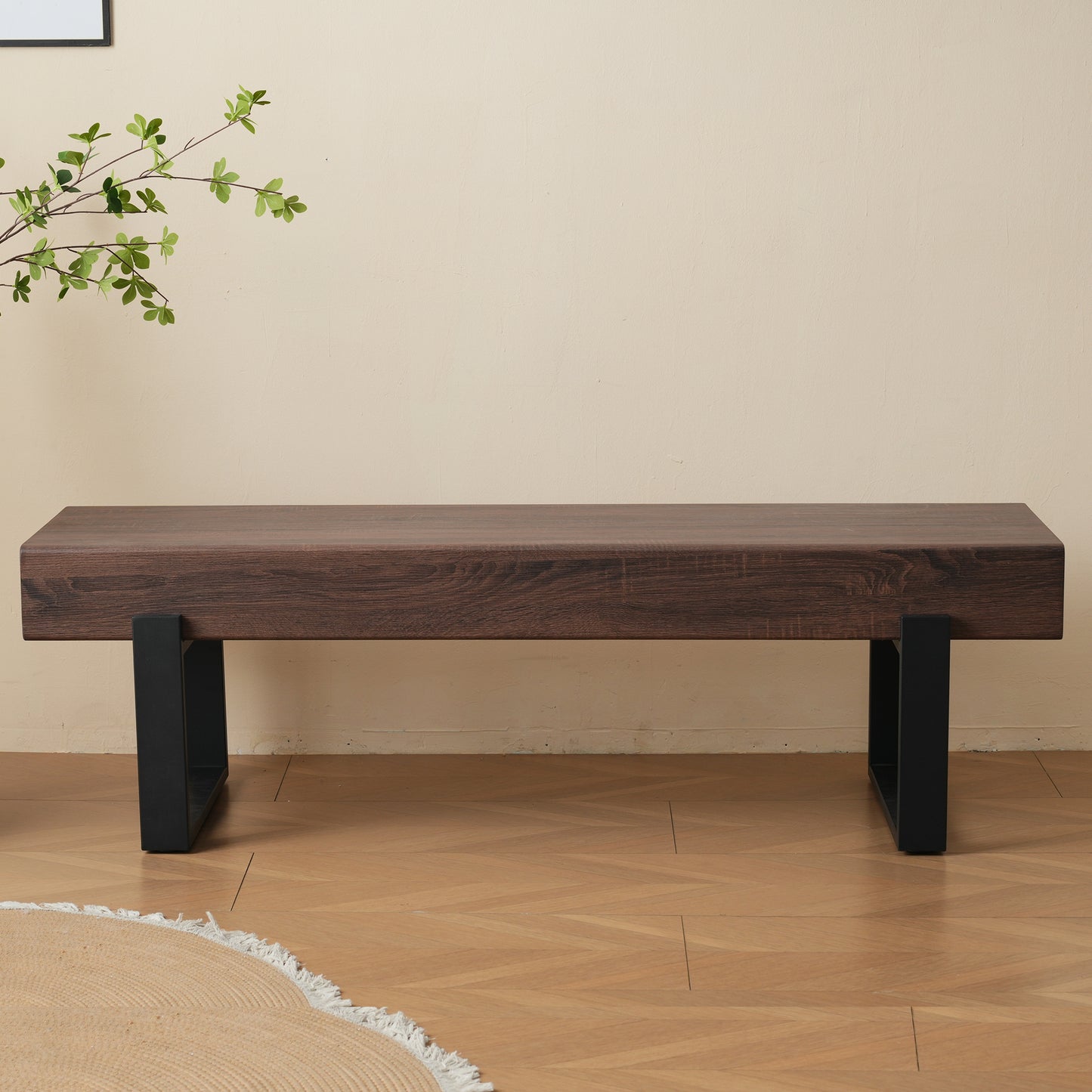 59  Dining Bench, Farmhouse Indoor Kitchen Table Benches, Bed Bench, Industrial Shoe Bench, Entryway Benches