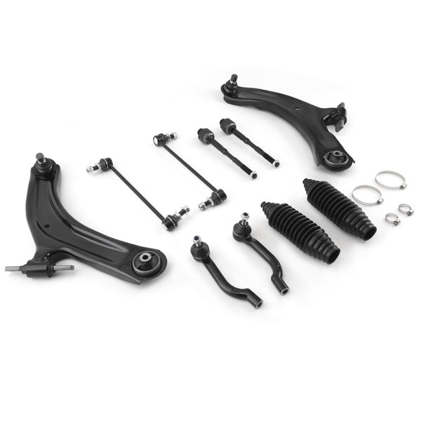 Suspension 10Pc Front Control Arm Tie Rod Sway Link Fit For Rogue 2008-2013