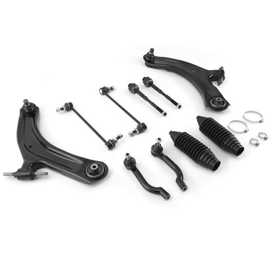 Suspension 10Pc Front Control Arm Tie Rod Sway Link Fit For Rogue 2008-2013