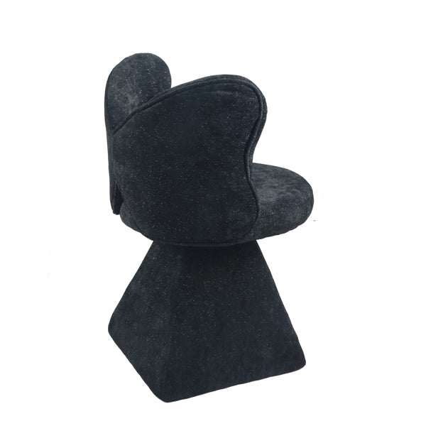 Vanity Chair With Butterfly Back,Swivel Accent Chair Dining Chairs,Makeup Stool For Bedroom Dressing Table,Suitable For Living Room,Dining Room,Study,Recreational Areas Black