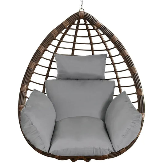Egg Chair Cushion Hanging Basket Seat Cushion Thicken Soft Egg Swing Chair Pad Hanging Egg Chair Cushion With Headrest