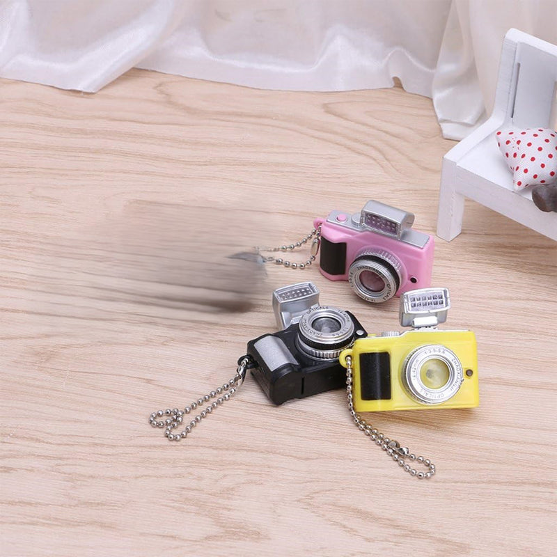 3PCS Mini Camera For Doll For Creative Camera Led Keychains With Sound LED Flashlight For Key Chain