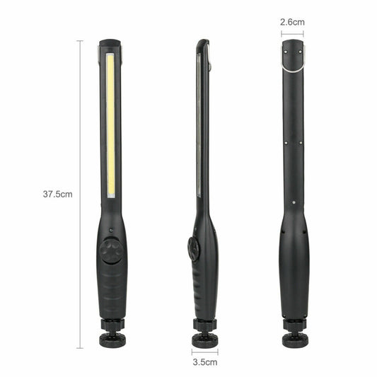 LED USB Rechargeable Work Light Magnetic Flashlight Flexible Cordless Torch Automotive Inspection Emergency Light 2 PACK