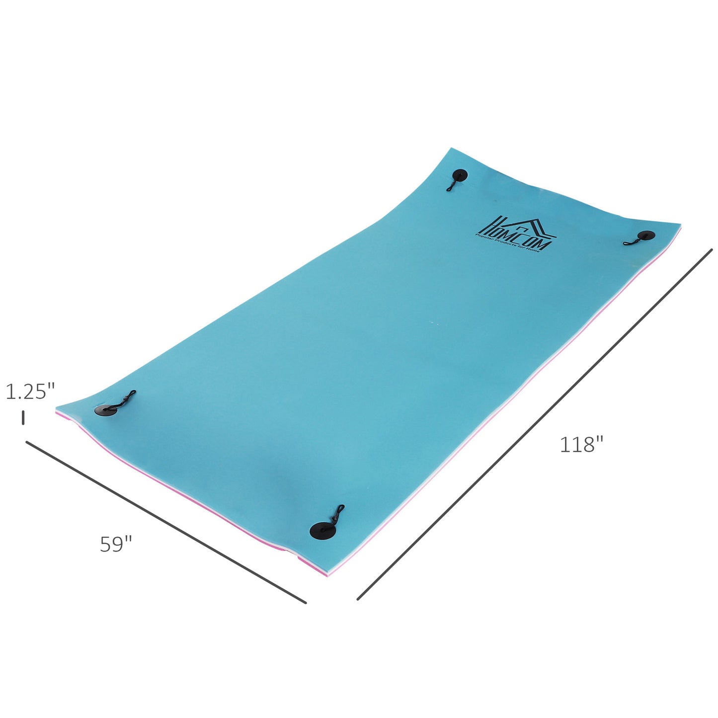10' X 5' Floating Water Mat, 3-Layer Swimming Pool Float, XPE Foam, Tear Resistant Mesh Layer, Portable Foam Raft, Durable Water Activities Mat For Lake, Ocean, Beach, Pink