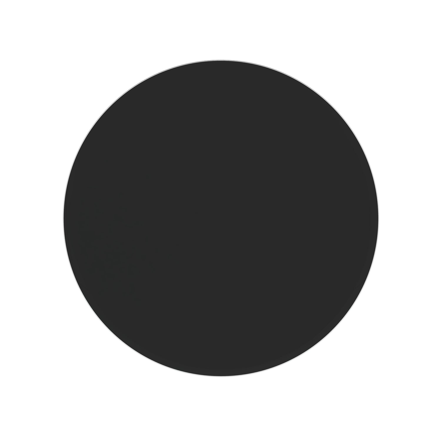 32  Inch Round Tempered Glass Table Top Black Glass 2 5 Inch Thick Beveled Polished Edge