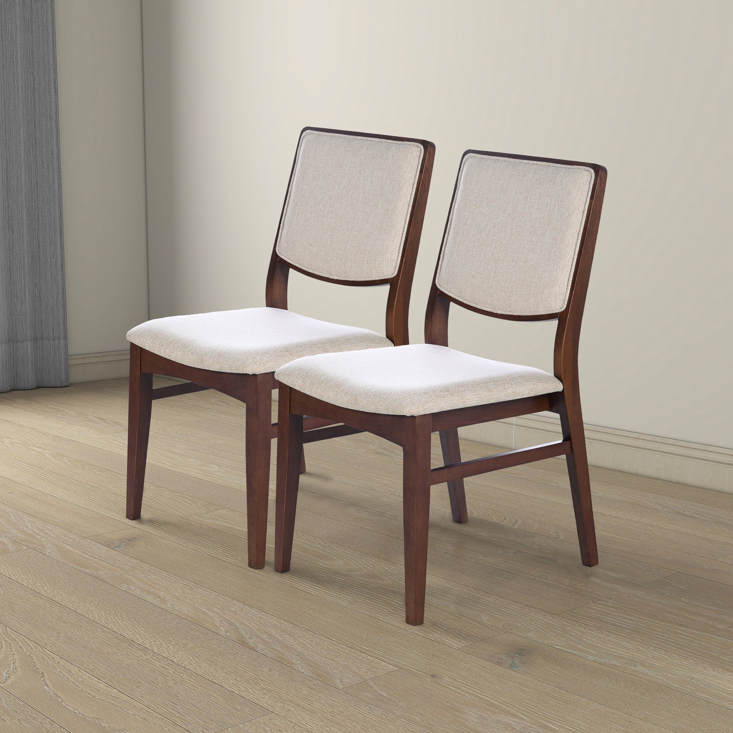 Skylar Beige Fabric Dining Chair   Set Of 2