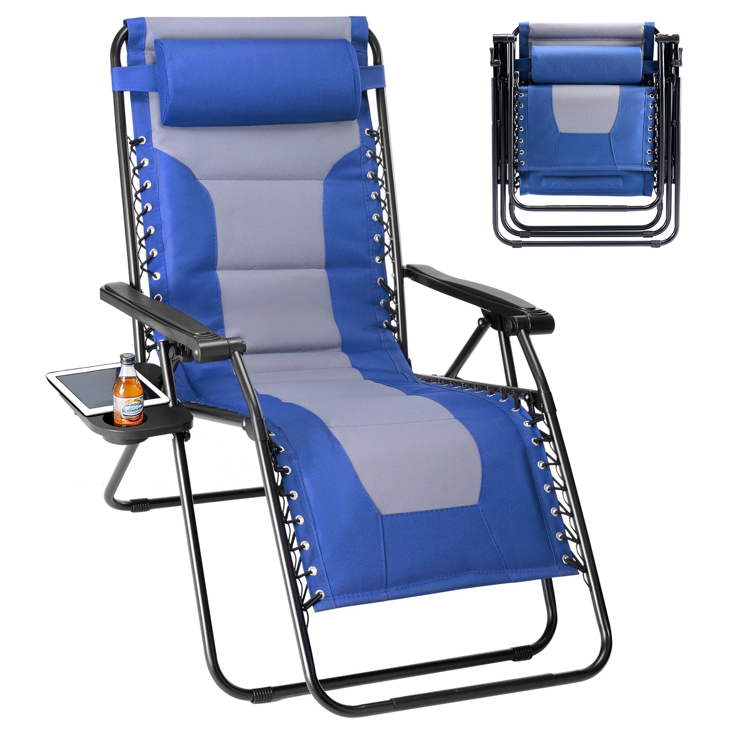 Sleeve-encased Zero-gravity Chair, Heavy-duty Outdoor Recliner, Foldable Anti-gravity Outdoor Leisure Chair